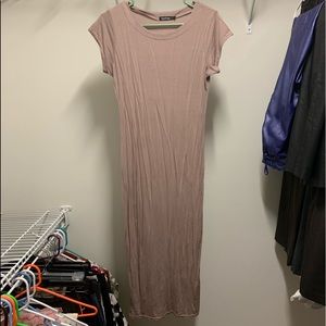 COPY - Long bodycon tan dress